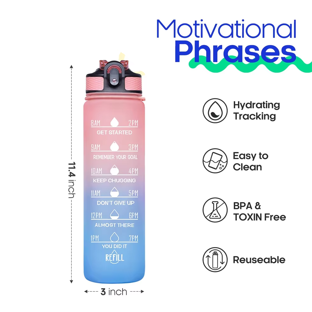 40oz Platic Drinking Sports Water Bottle for Fitnes Gym Outdoor M1 M2