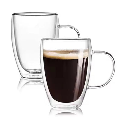 Double Wall Insulated Glass Coffee Cup With Handle  Dream Collection